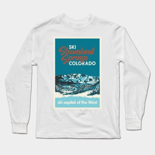 Steamboat Springs Vintage Ski Poster Long Sleeve T-Shirt